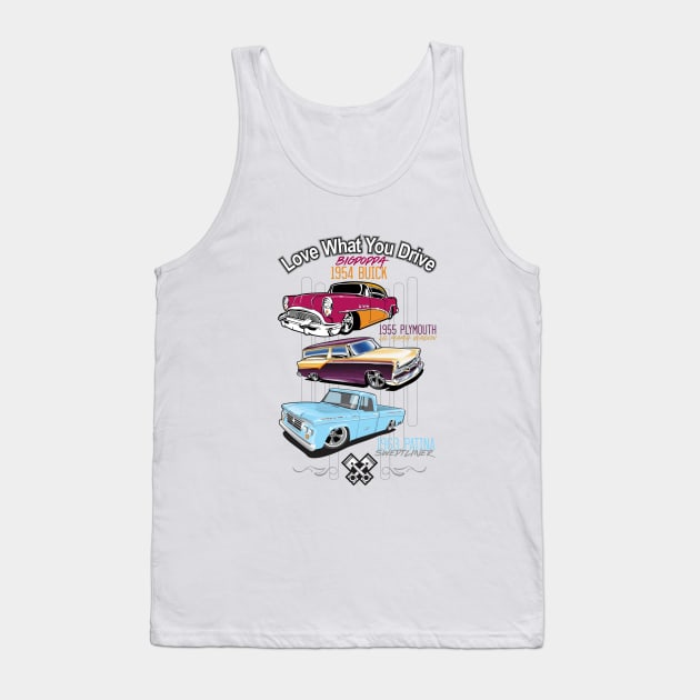 Three Classic Hot Rods Tank Top by PharrSideCustoms